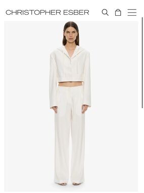 Christopher Esber Redux Linen Trousers White AU6/US2